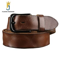 fajarina top quality mens retro 3 8cm width belt fashion genuine leather men black clasp buckle belts for men styles n17fj096