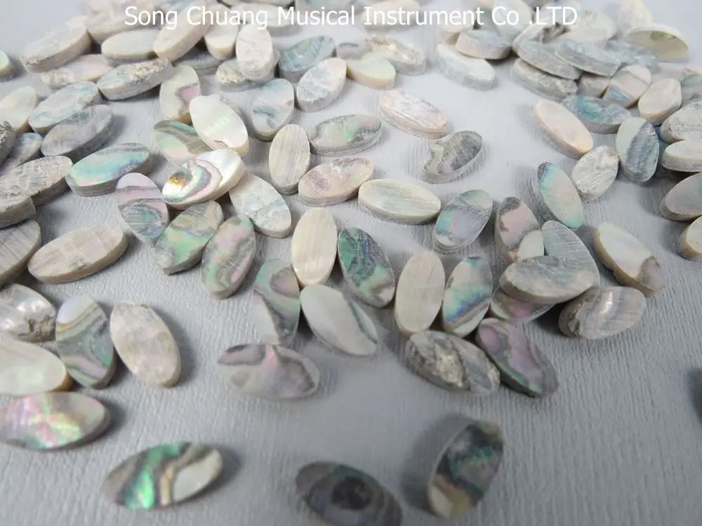 

50Pcs decorate inlay 0.2"x0.39"(5x10mm) mother of pearl shell blanks oval style