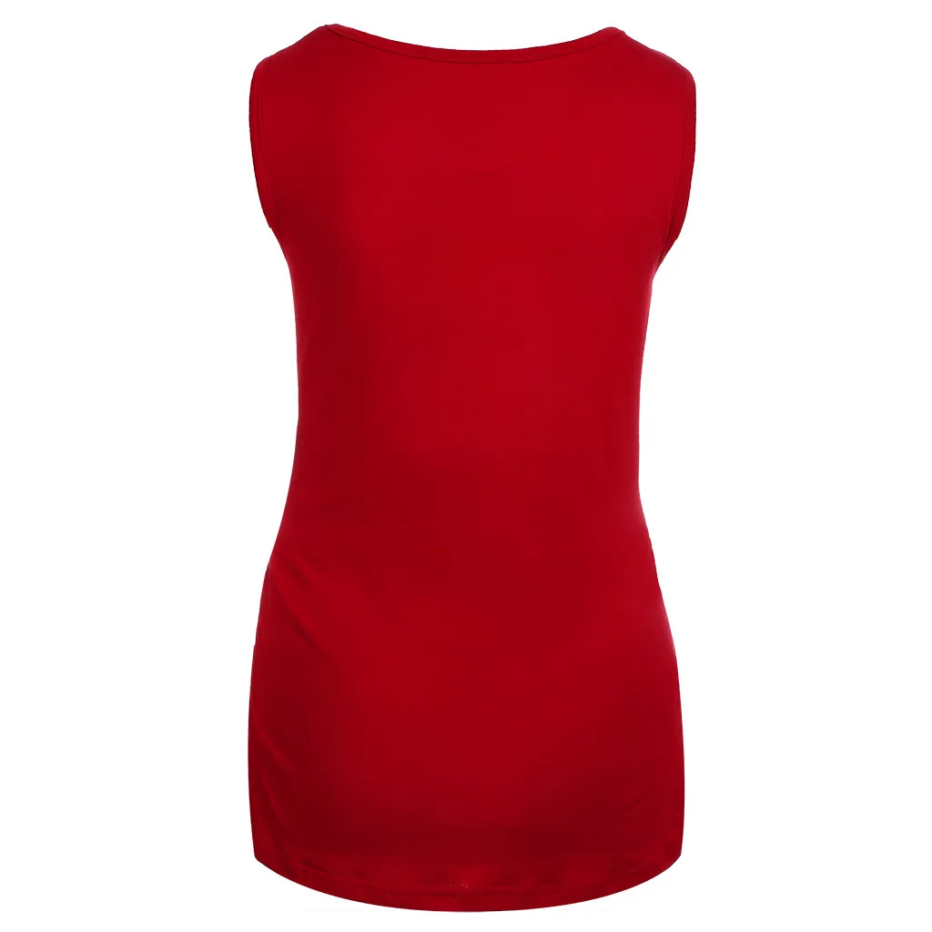 2019 Summer Maternity Blouse Cute Print O-Neck Sleeveless Pregnant Tops Vest Women Pregnancy Shirts Ropa Embarazada | Мать и ребенок