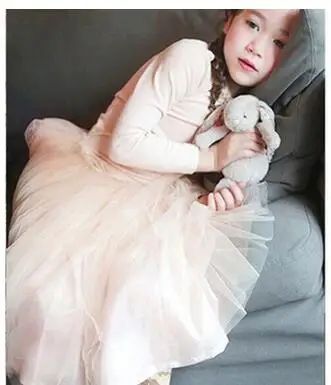 2016 Новая летняя юбка для девочек подходит От 2 до 7 лет детские кружевные бальные