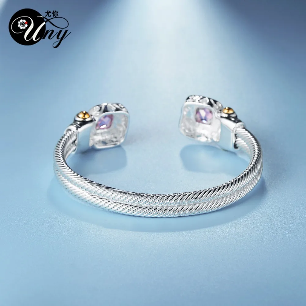 Uny витой браслет Провода кабель модельер бренда вдохновили ювелирные изделия под