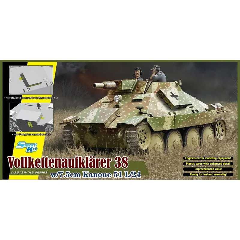 Набор моделей DRAGON 6815 1/35 Vollkettenaufklaerer 38 Вт/7 5 см Kanone 51 л/24 весы|Наборы для сборки