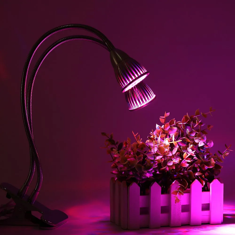 Полный спектр 18 Вт LED Grow Light 360 градусов гибкий держатель лампы клип Светодиодная