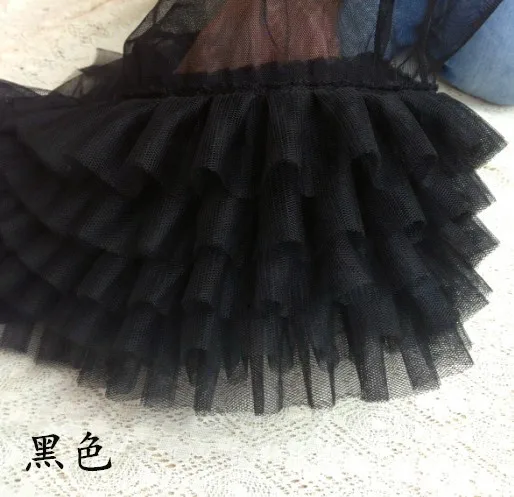 

Black Ruffled Lace Trim For Tutu Dress
