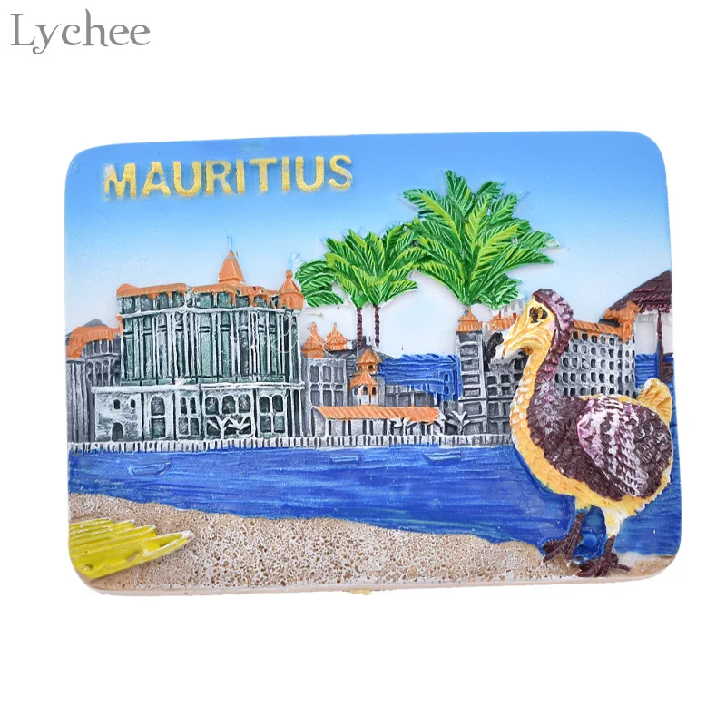 Магнит на холодильник Lychee Life Mauritius туристический сувенир ручной работы магнитный