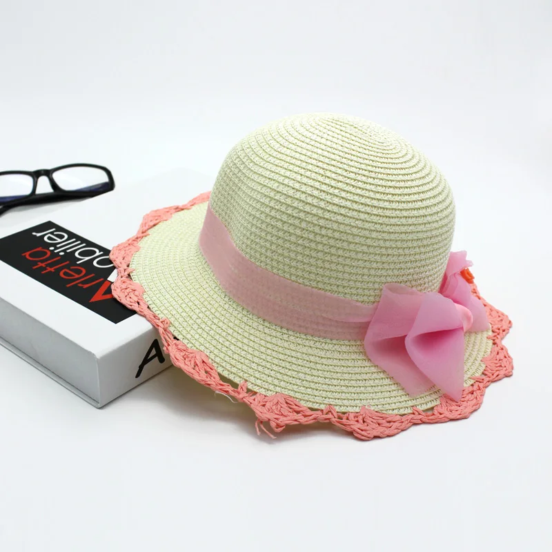 Летние шляпы для детей соломенная Защита от солнца защита УФ лучей (от 3 до 8 лет)