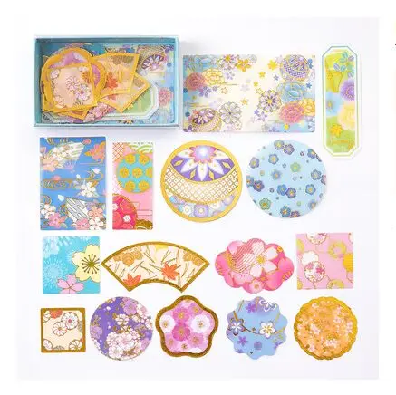 bronzing flowers 45 шт./кор. в японском стиле наклейки из золотистой фольги с бронзовым покрытием кран волна вишня в цвету древних из мультфильма «Холодное сердце»; свадебные туфли, украшенные наклейки для ежедневника - Цвет: bronzing flowers