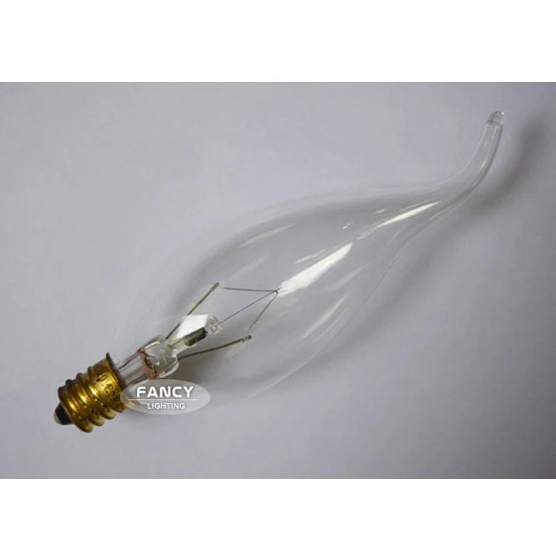 5 шт./лот E12 в винтажном стиле C35J/C35L Свеча хрустальная люстра edison лампа 110V Ретро
