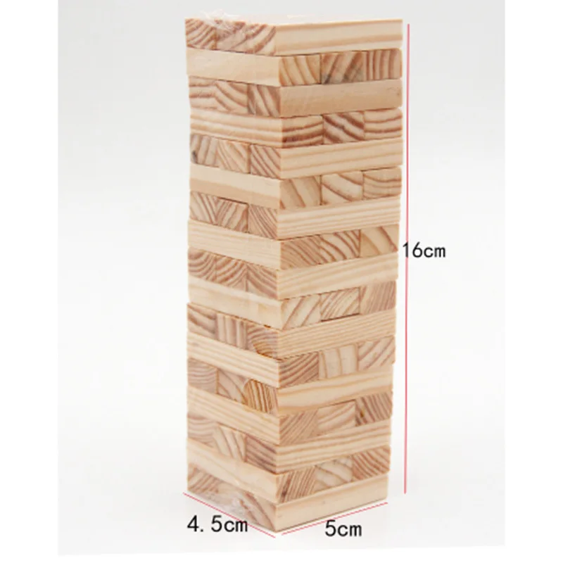 48 шт деревянные строительные башни блоки игрушка домино штабелер семейная