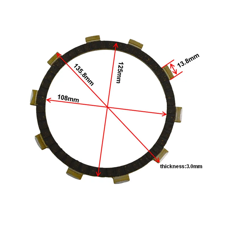 Детали для двигателя мотоцикла комплект фрикционных пластин сцепления SUZUKI GSF1200S