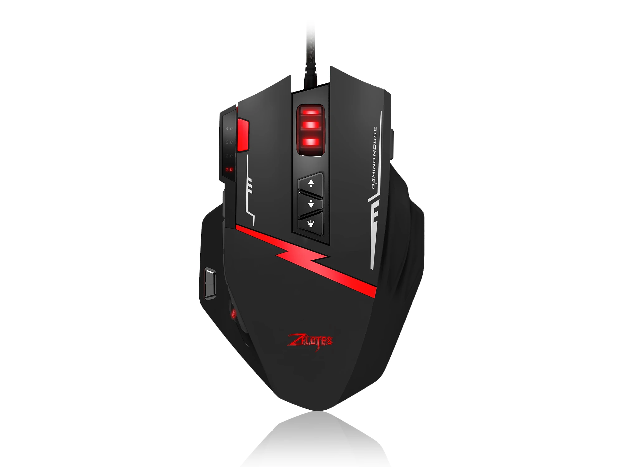 Zelotes C15 компьютерная мышь, ручная игровая мышь 7000 dpi, 13 программируемых кнопок, настройка веса, игровая мышь