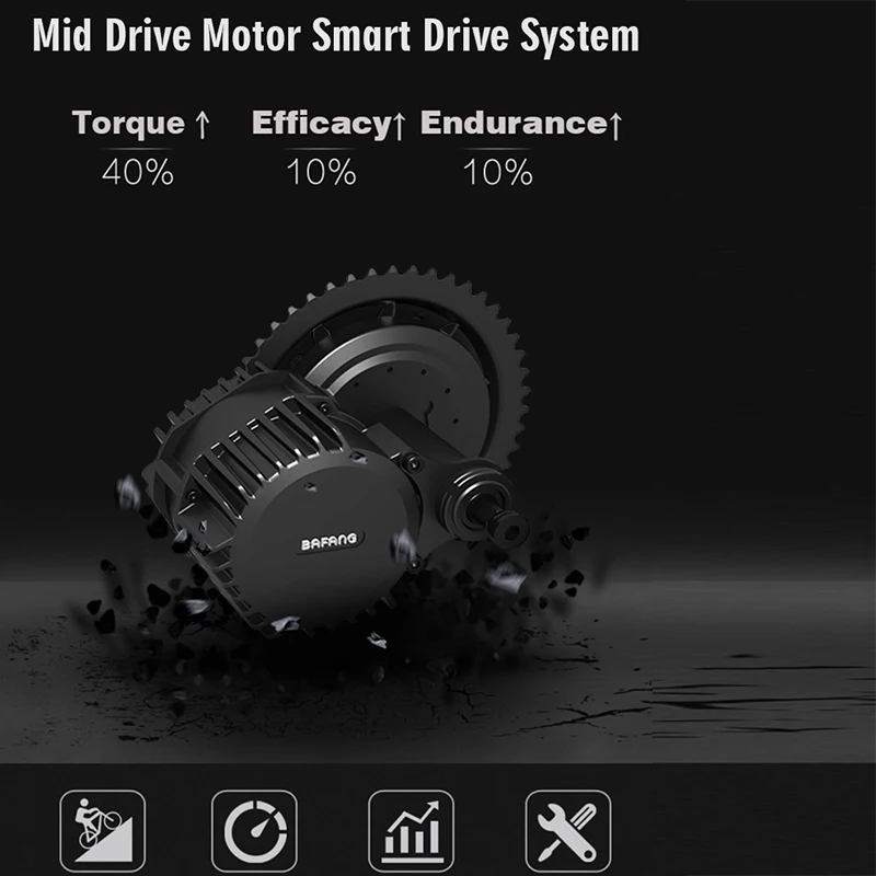 Bafang 8fun 48В 750 Вт BBS02B Средний приводной двигатель EBike Конверсионные Комплекты с 13ач