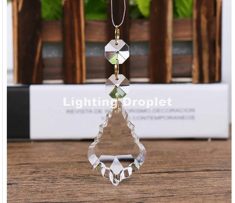 Бесплатная доставка 38 мм Кристальные капли 40 шт. прозрачное стекло искусственные