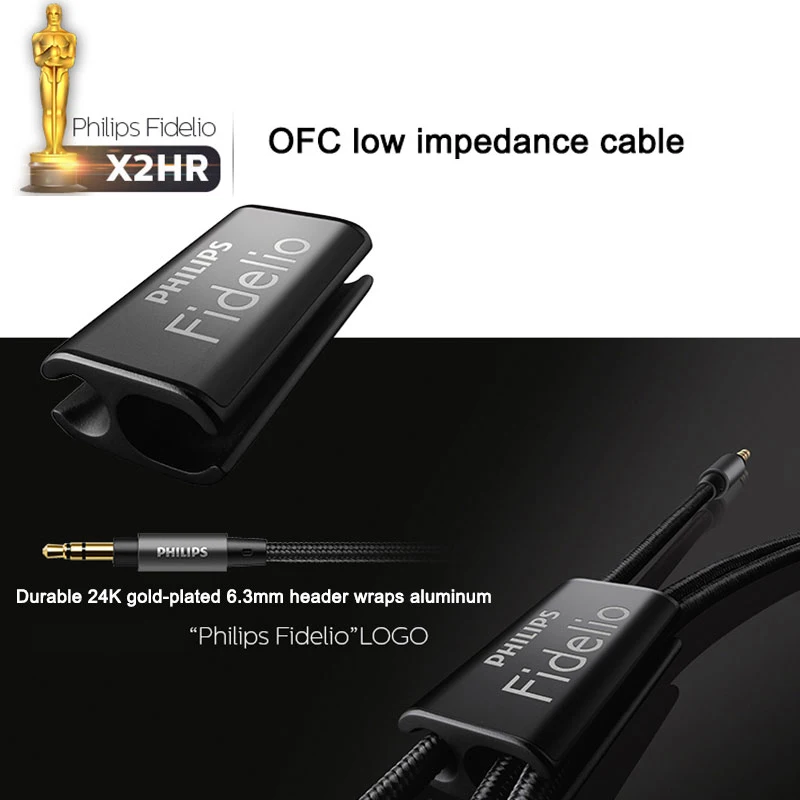 Оригинальные Philips Fidelio X2HR проводные наушники HIFI Звук высокое качество амбушюры