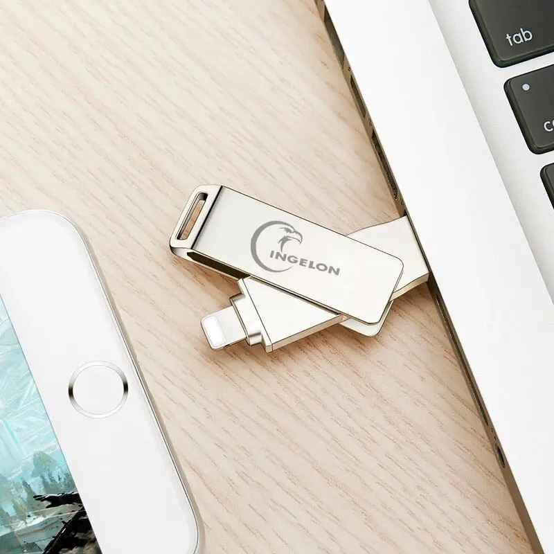 USB флэш накопитель для iPhone X/8/7 Plus/6 Plus/6s/11/SE/ipad флеш 32 Гб 64 128 ГБ mini с логотипом диск на