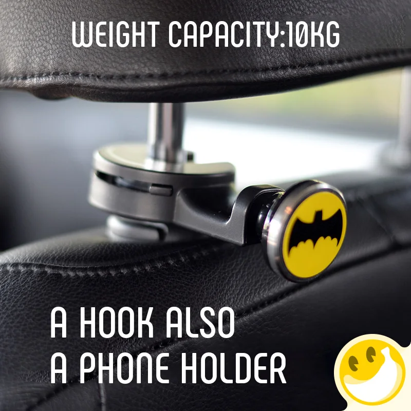 Multi-function Car Back Seat Headrest Hanger Holder Hooks Clips for Bag Purse Cloth Grocery phone holder Automobile Interior | Автомобили