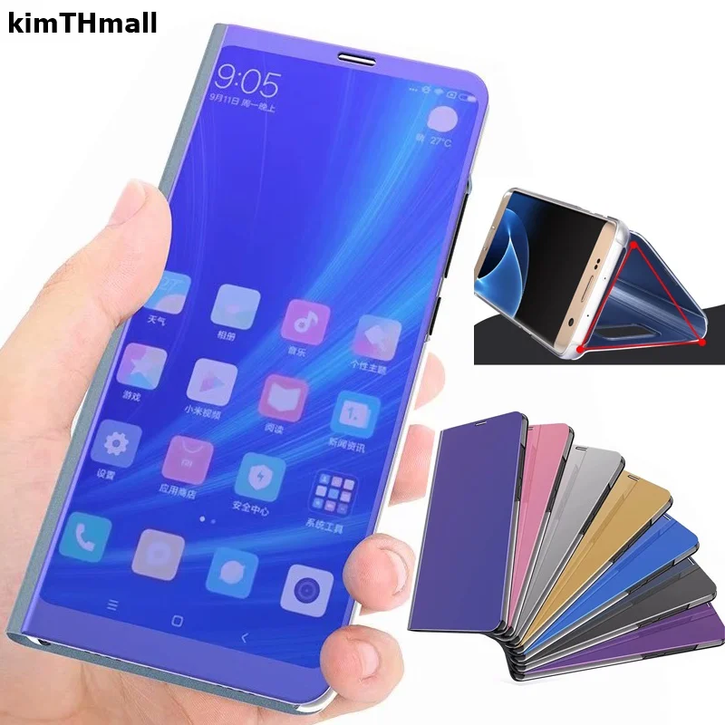 Чехол для Huawei P умный чехол FIG LX1 L21 флип окошко покрытие зеркальная подставка