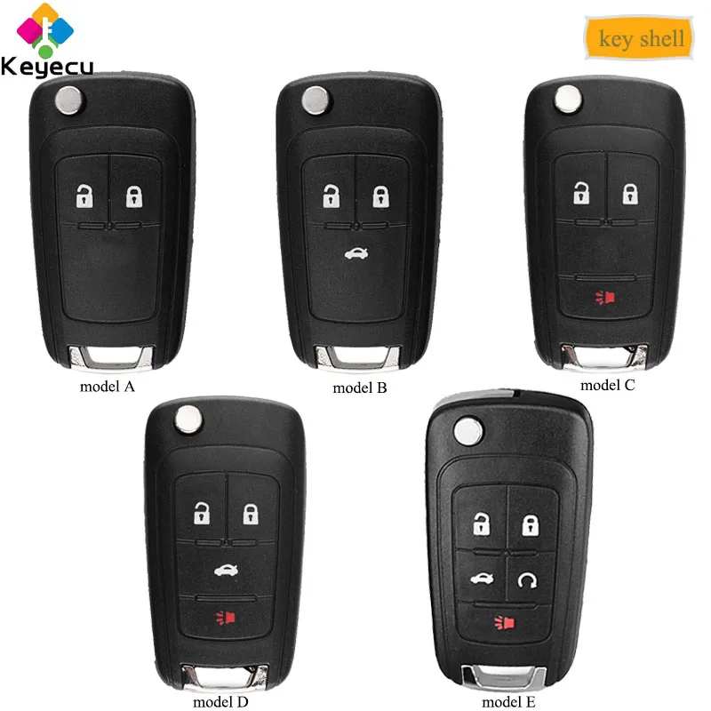 KEYECU флип чехол с дистанционным управлением для автомобильного ключа 2 3 4 5