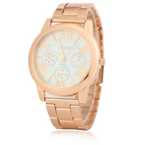 Женские часы женские кварцевые Женева розовое золото часы|relogio at|relogio relogiosrelogio rose