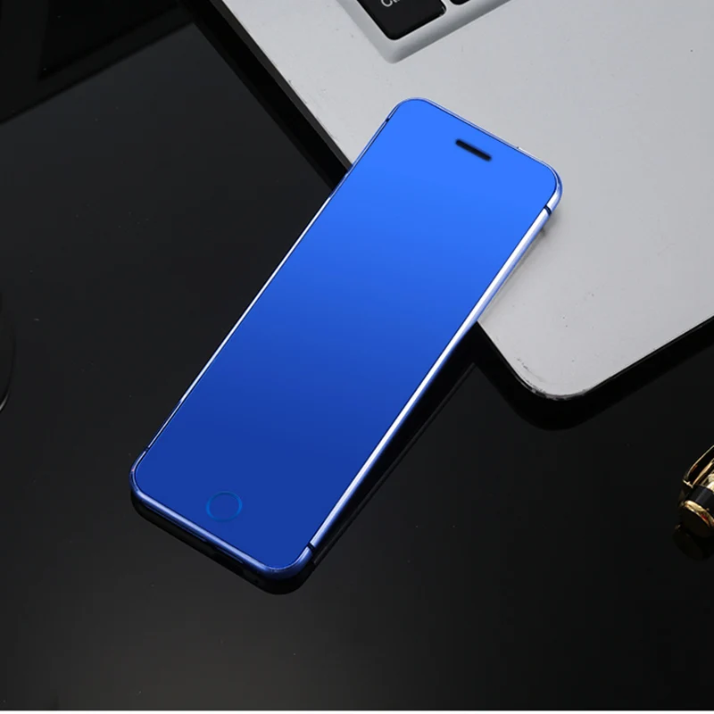 Blue Карманный мини-телефон Ulcool V66 Plus, анти-потеря, две sim-карты, ультра тонкий телефон, MP3, четырехдиапазонный GSM Bluetooth, мобильный телефон - Цвет: Blue