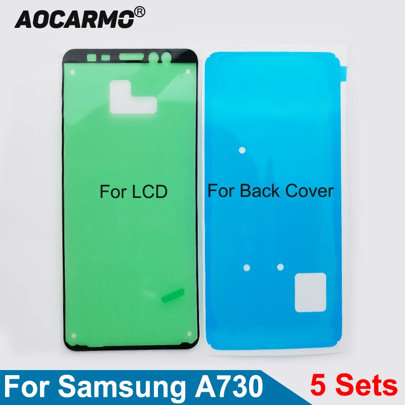 5 компл./лот для Samsung Galaxy A730 A730F A8 Plus(2018) + передний ЖК дисплей экран клейкая задняя