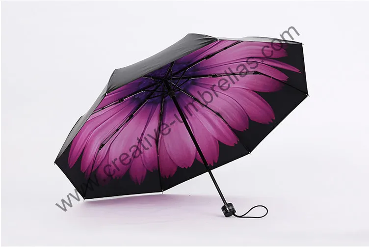 

3pc/lot 240T pongee 5 times black coating UV protecting alloy 12 angles shaft visible real double layers daisy mini parasol