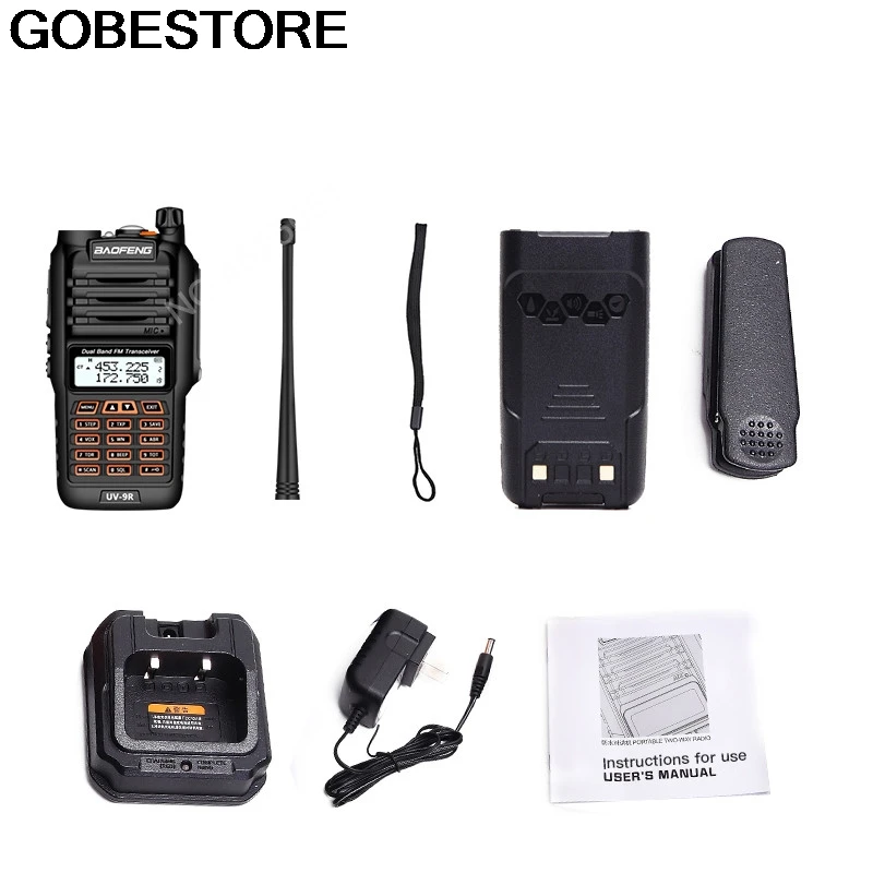 Baofeng Водонепроницаемая UV 9R радио антенна 8 Вт UHF/VHF рация диапазон 5 км Cb
