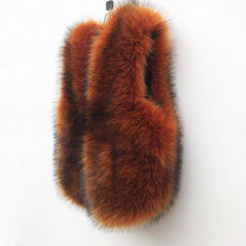 Savabien High Imitation Fluffy Soft Faux Fur Vest Women Fashion Winter Crop Tops Sleeveless Warm Fur Jackets Festival Fur Gilet