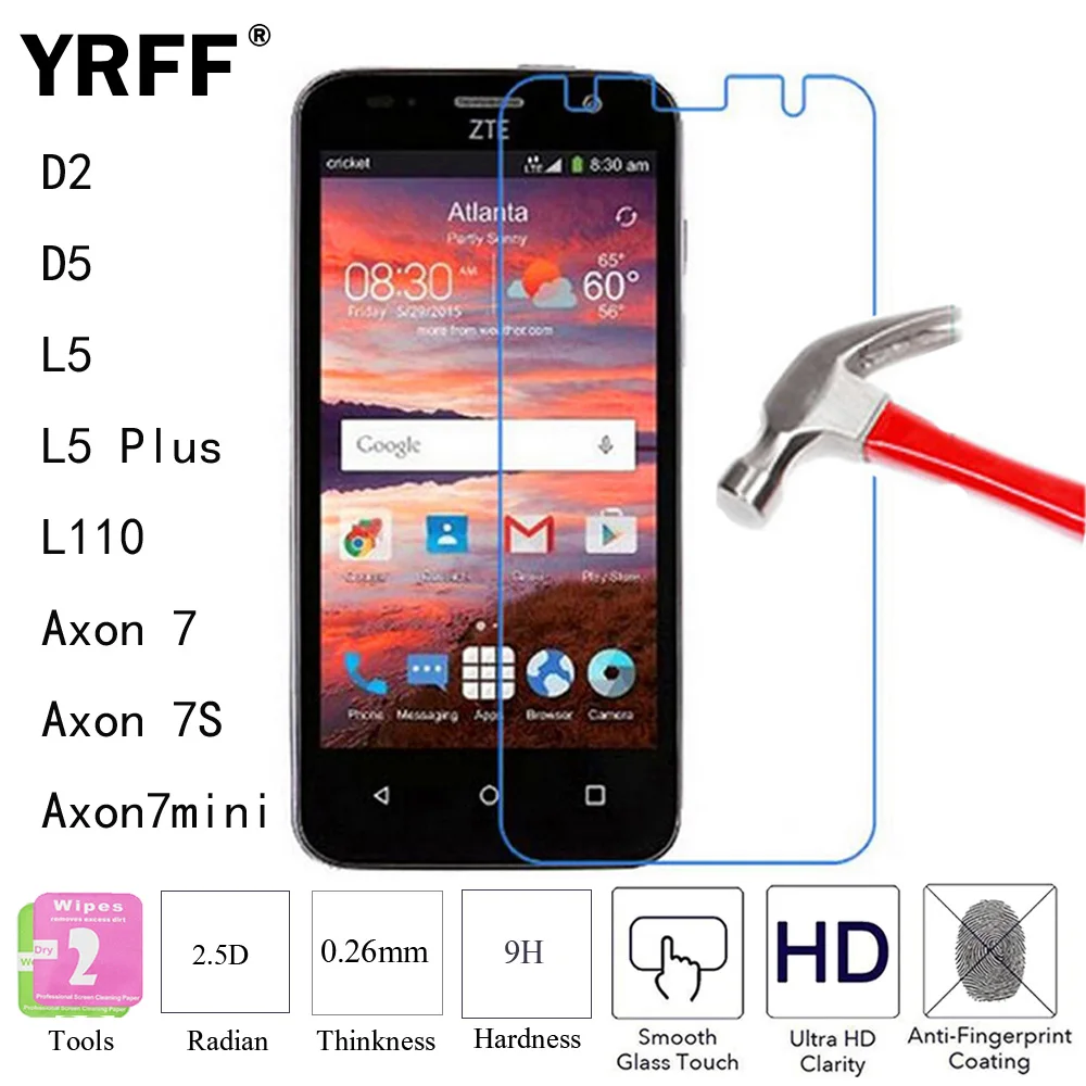 2 шт. 2.5D 9H 0 26 мм Закаленное стекло Защитная пленка для экрана ZTE Blade D2 D5 L5 Plus L110|screen