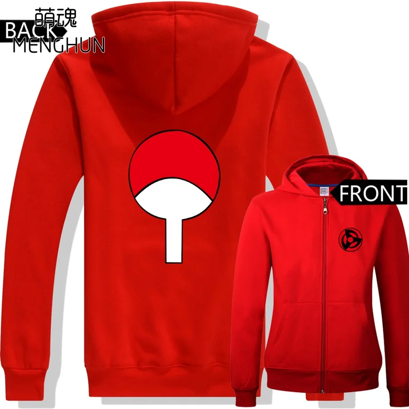 Крутые теплые толстовки Наруто с персонажем Саске Учиха/Итачи Учиха принтом