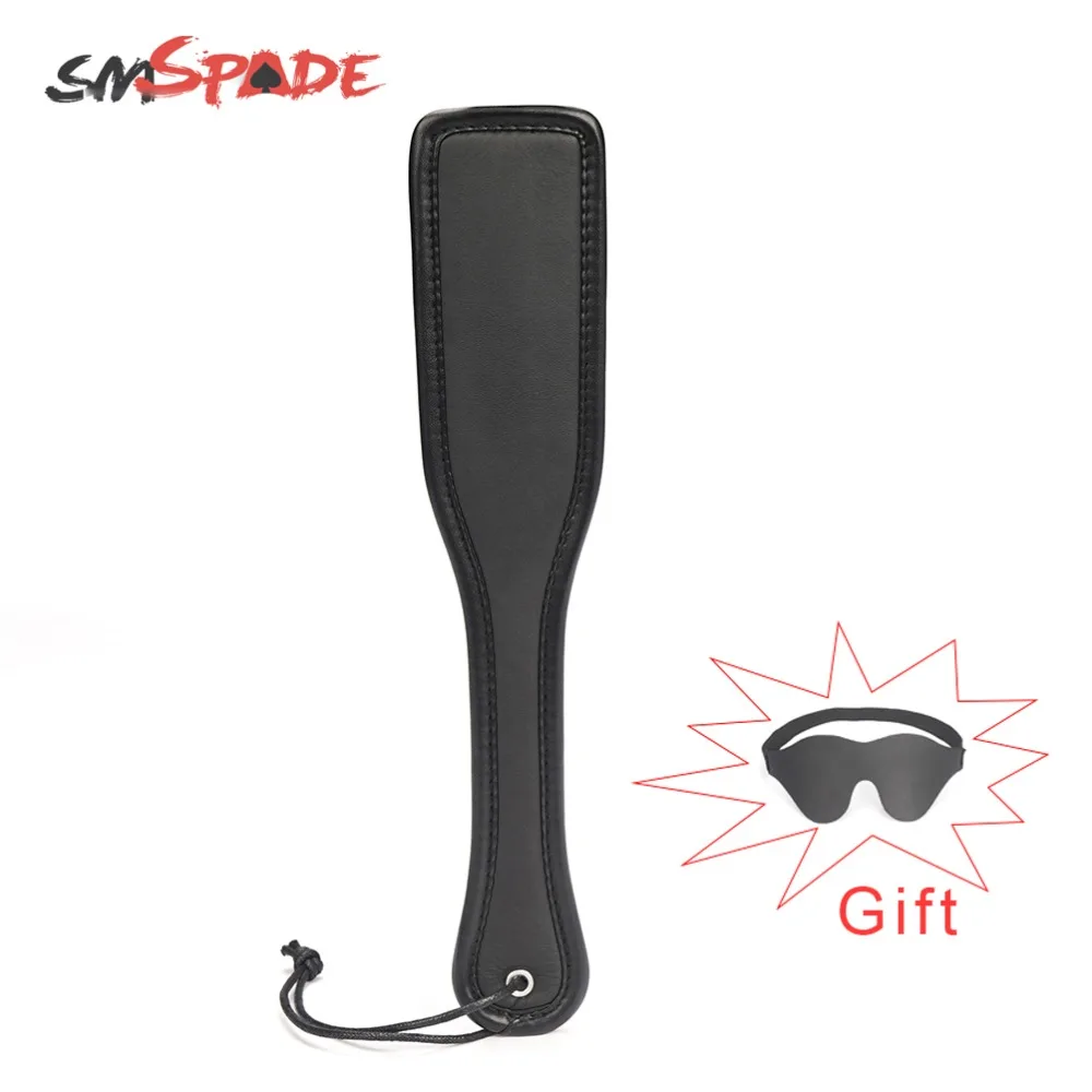 SMSPADE черный двусторонний искусственная кожа разнообразные стимуляции весла