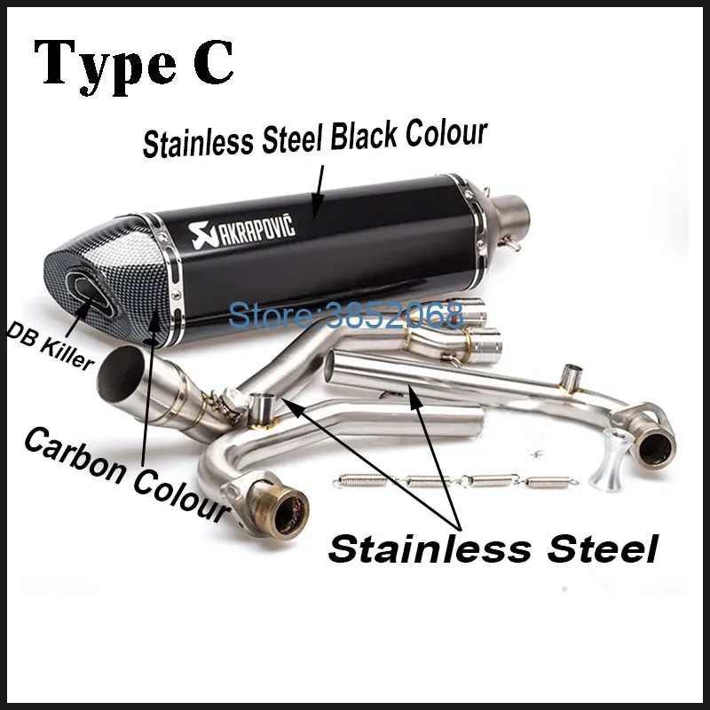 Motorcycle TMAX530 TMAX500 Exhaust Conenct Middle Pipe and Akrapovic Muffler Full System Fit for (08-16 ) Year | Автомобили и
