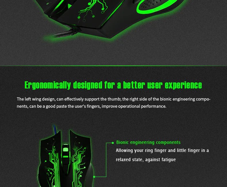 Игровая мышь iMice, Проводная компьютерная мышь, USB Gamer iMice, 5000 dpi, PC Mause, 6 кнопок, эргономичная Волшебная игровая мышь X9 для ноутбука