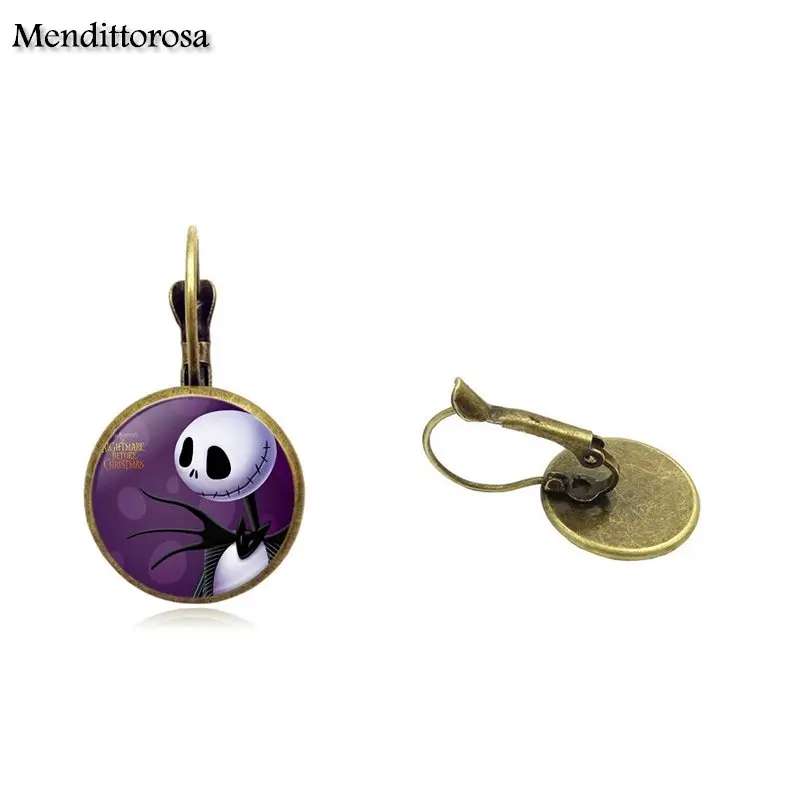 Серьги клипсы Mendittorosa Кошмар перед Рождеством из бронзы/серебра/золота серьги