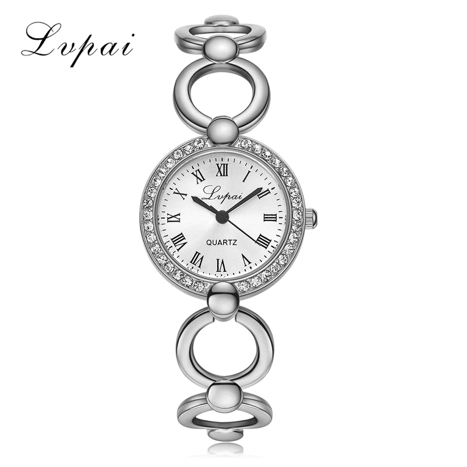 Lvpai Бренд Позолоченные Браслет Часы Женские Наручные Роскошный Кристалл Бизнес