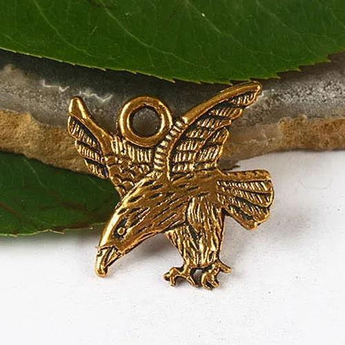 

20pcs dark gold-tone flying eagles charms h2824