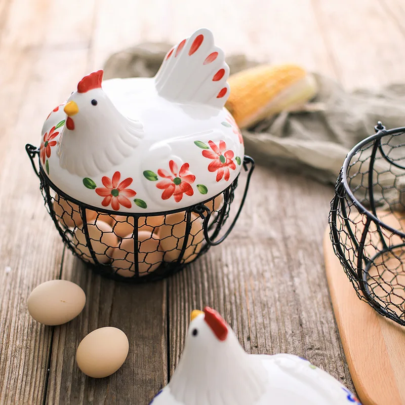 Новинка, креативная домашняя корзина для хранения курицы, корзины для яиц, картошки, чеснока, переносная рама, корзина для фруктов, корзины для хранения, кухонные принадлежности