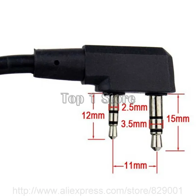 Тактическая гарнитура Bowman Elite II с 2 контактным разъемом U94 PTT для Kenwood Midland