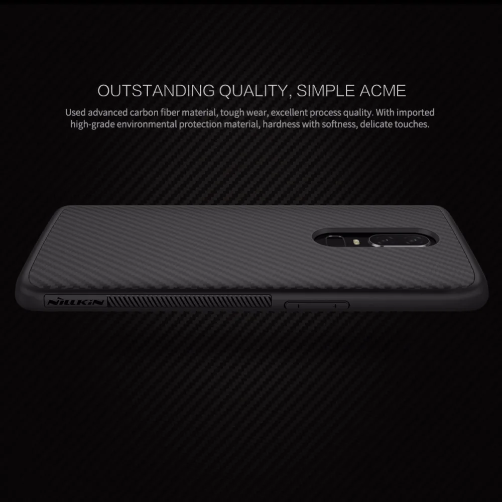 NILLKIN чехол для телефона из синтетического волокна для OnePlus 6 Жесткий чехол из углеродного волокна для One Plus 6/1+ 6