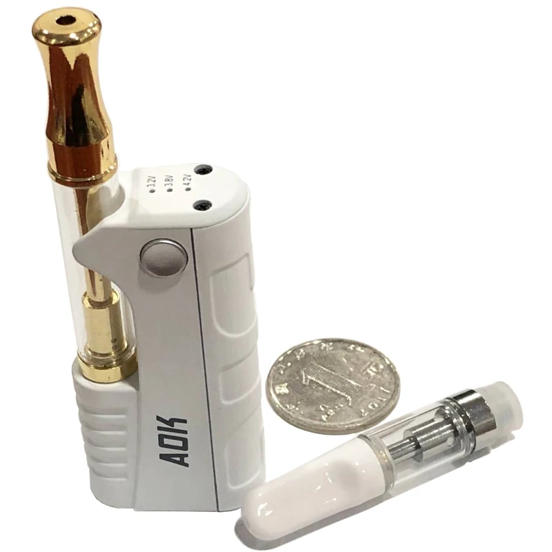 100 шт./лот AOK CBD Vape мод батарея 450 мАч Preheat переменное напряжение 510 коробка с резьбой