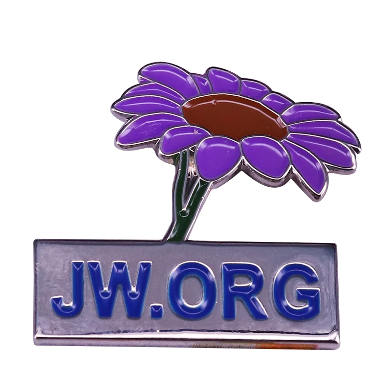 JW.ORG эмалированная брошь в виде цветка Божья христианские ювелирные изделия