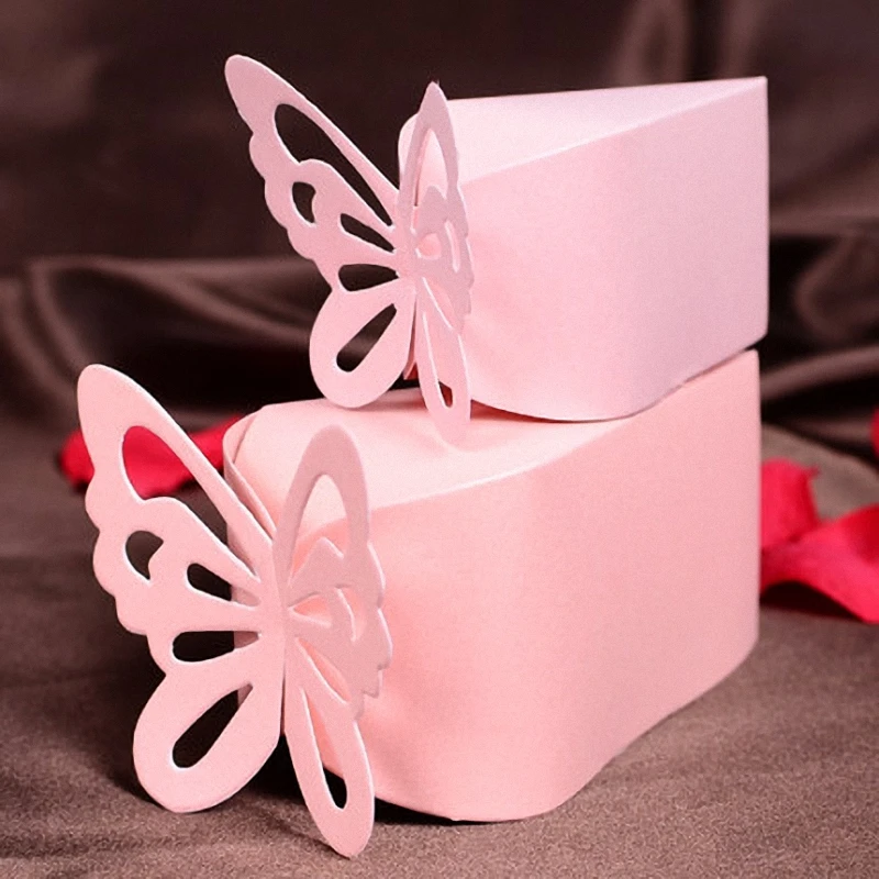 50 шт. Великолепная бумажная бабочка фотокрем слоновая кость свадебные сувениры и