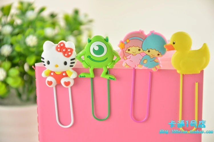 Cartoon stationery gift paper clip bookmarks Cute animals curvy pin four suits Hello Kitty bear | Канцтовары для офиса и дома