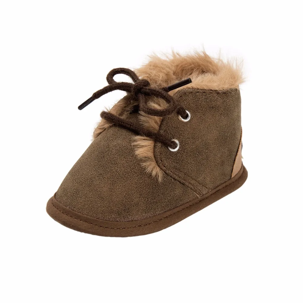 Newborn Baby Winter Shoes Boots Crib Bebe Girls Kids Boys First Walkers Super Warm Snowfield Soft Soled Lace Up Sneakers Booty