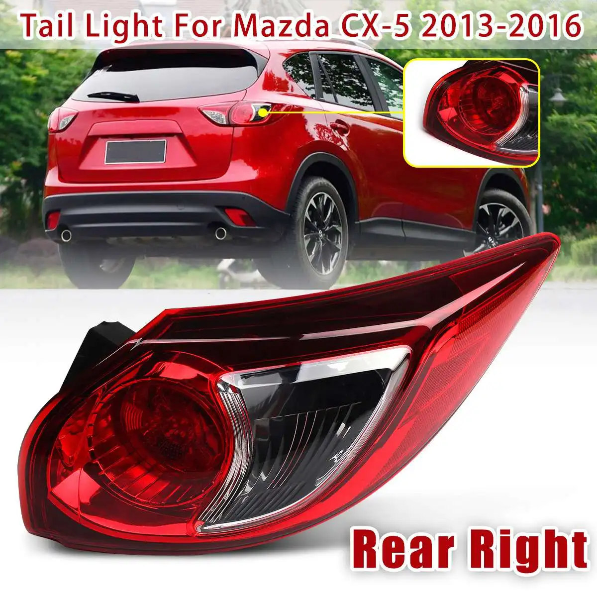 Для Mazda Cx5 Cx-5 2013- Автомобильный задний светильник, автомобильный Стайлинг, задний левый и правый задний светильник, задний тормозной противотуманный светильник - Цвет: Outer Right Side