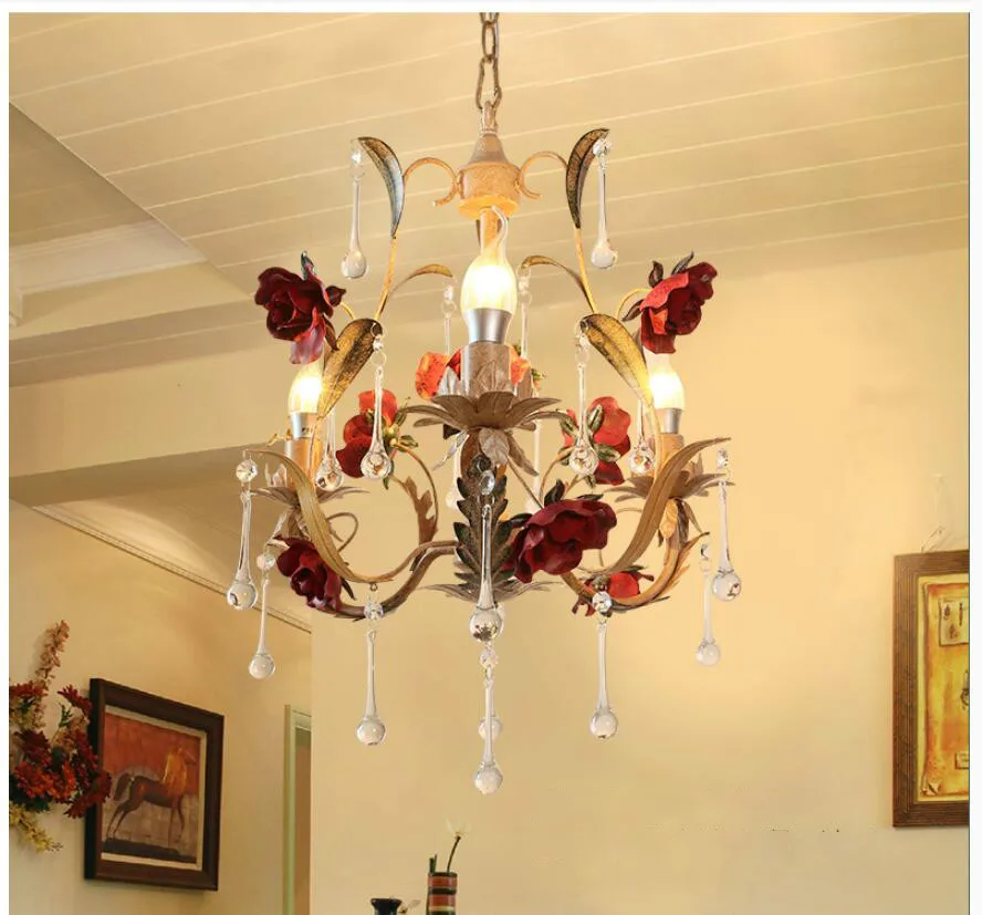 Бесплатная доставка D35cm цветочный подвесной светильник для гостиной Роза Decora