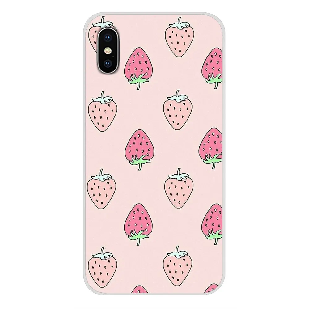 Прозрачный чехол из ТПУ с рисунком клубники и фруктов для Nokia 2 3 5 6 8 9 230 3310 1 7 Plus LG Q6 X