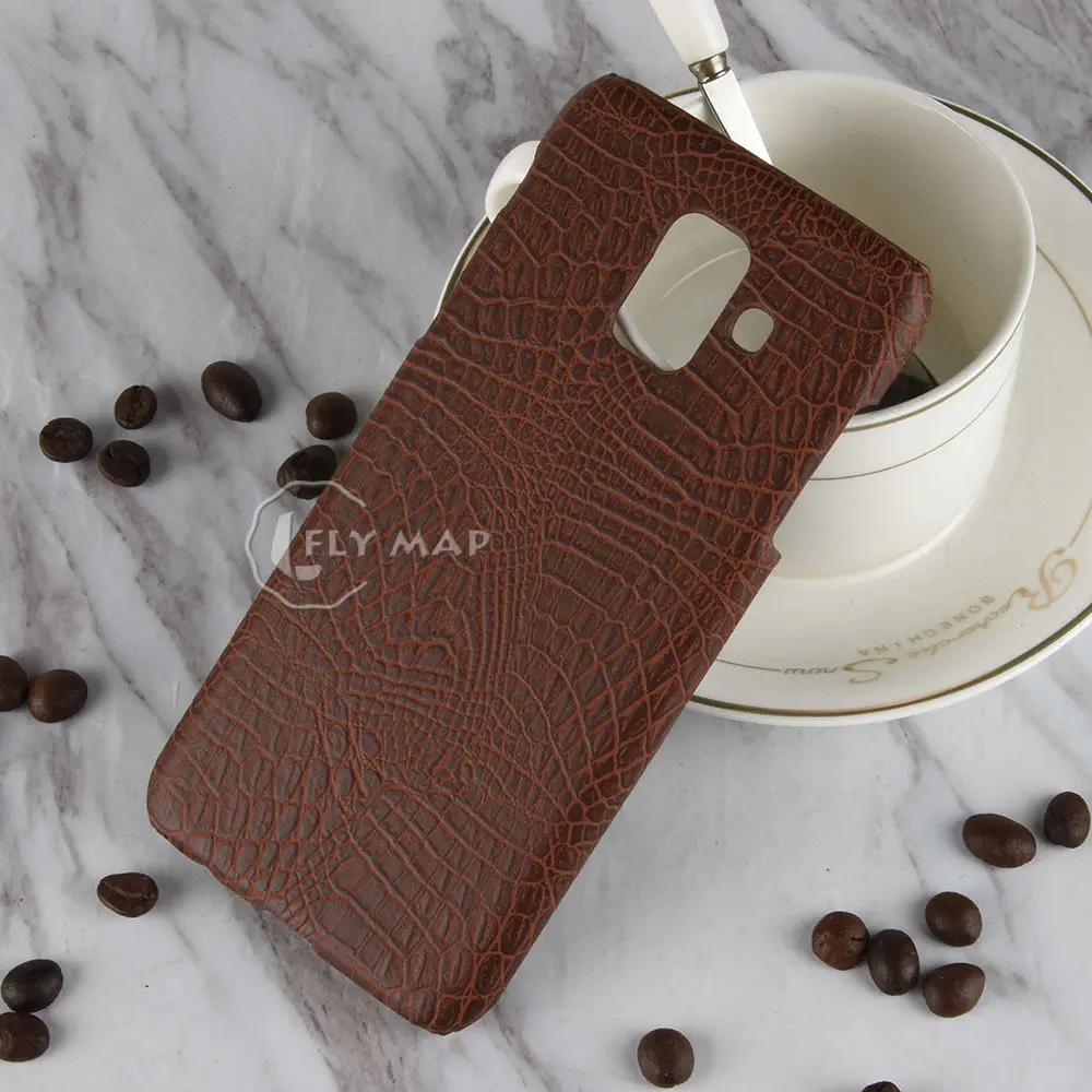 Чехол из крокодиловой кожи для Samsung Galaxy A6 2018 SM A600 A600F A600FN A600F/DS Жесткий ПК чехол