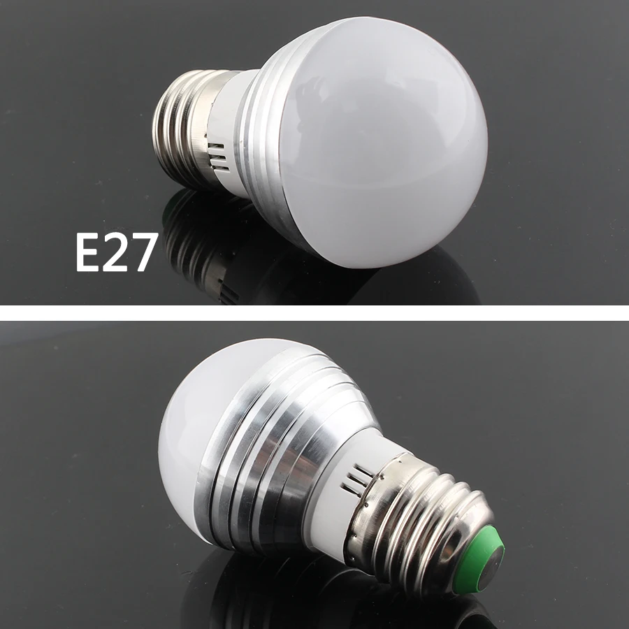 E27 светодиодная лампа 5 Вт RGB 110 В-220 в до 12 В светодиодные лампы ИК пульт