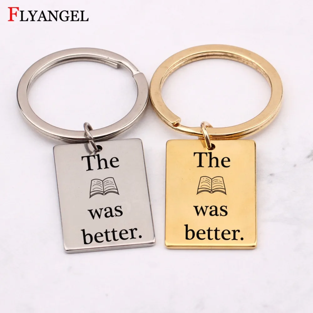 2018 Fashion Women Men The Book Was Better Charm Keychain Car Handbag Key Ring Pendant Keyfob for Reading Enthusiast Gift | Украшения и